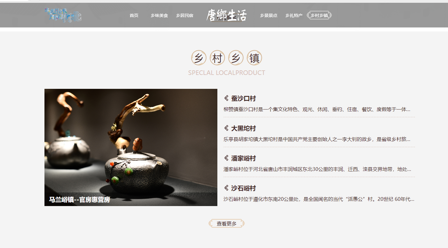 唐乡生活宣传网站搭建