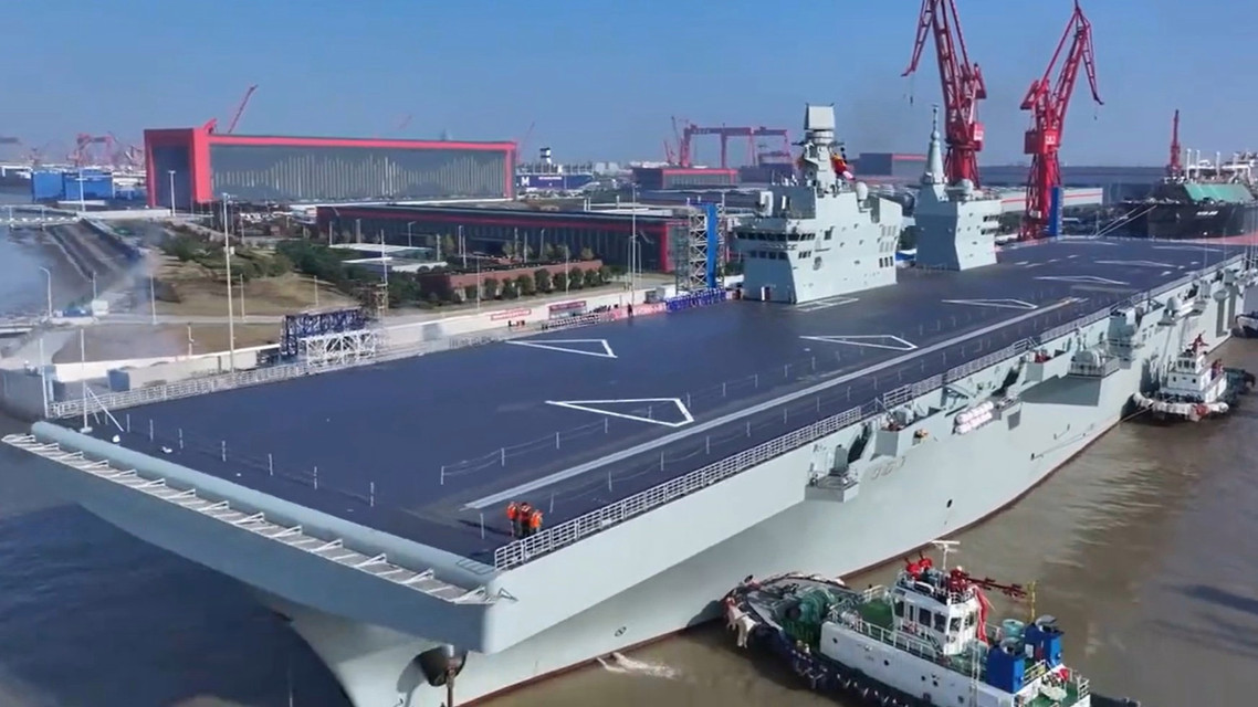 四川舰海试航拍画面来了