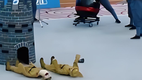 全运会舞狮表演炸鬼子碉堡全场欢呼