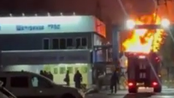 俄罗斯莫斯科州一热电站遭袭起火