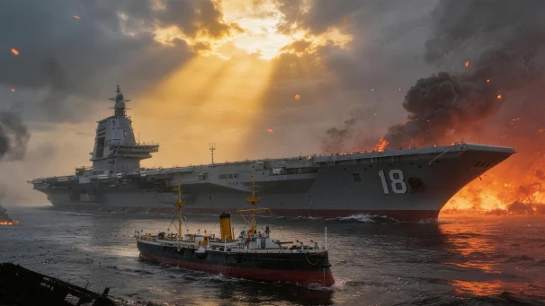 AI让福建舰与北洋水师同框