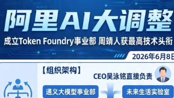 刚刚，阿里 AI 大调整！成立 Token Foundry 事业部，周靖人获最高技术头衔