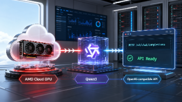 不装环境也能跑 Qwen3：AMD 云 GPU 一键开出 OpenAI 兼容 API